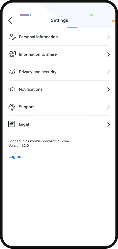 Charitable Impact profile and privacy experience